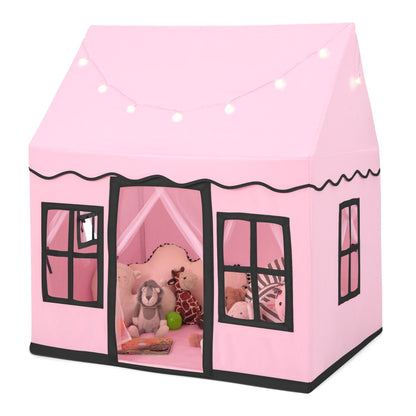 Indoor Kids Play Tent with Star Lights for Children Boys Girls Gift-Pink