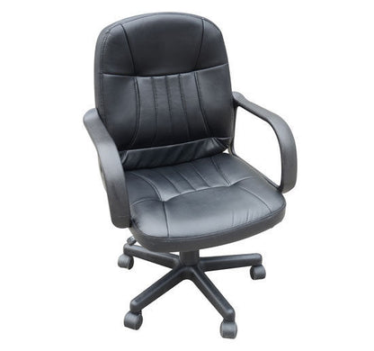 HOMCOM Swivel Executive Office Chair PU Leather Computer Desk Chair Office Furniture Gaming Seater - Black