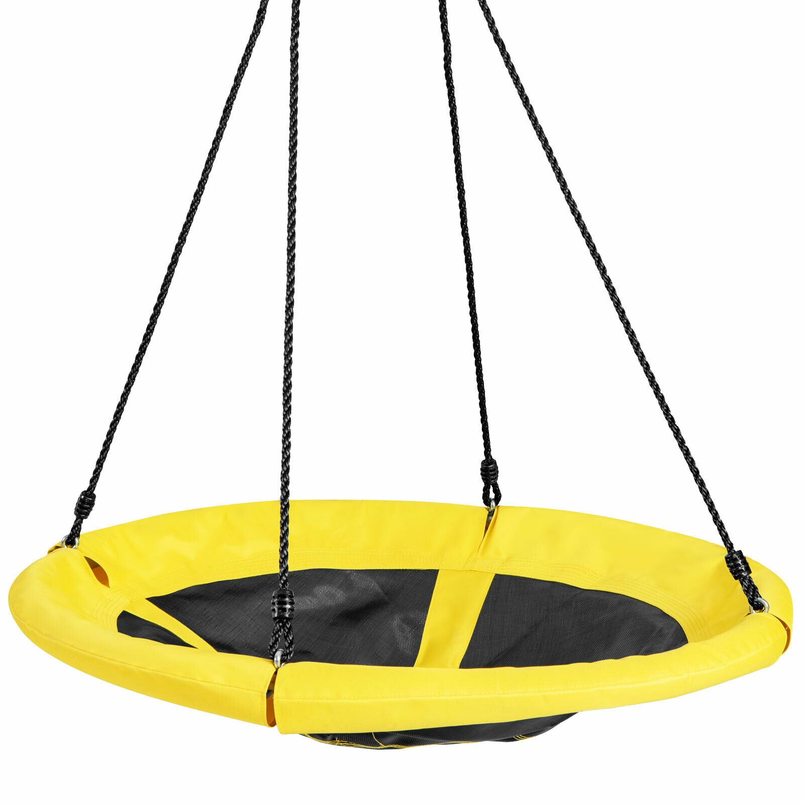 100cm Round Shape Tree Swing with Adjustable Hanging Ropes