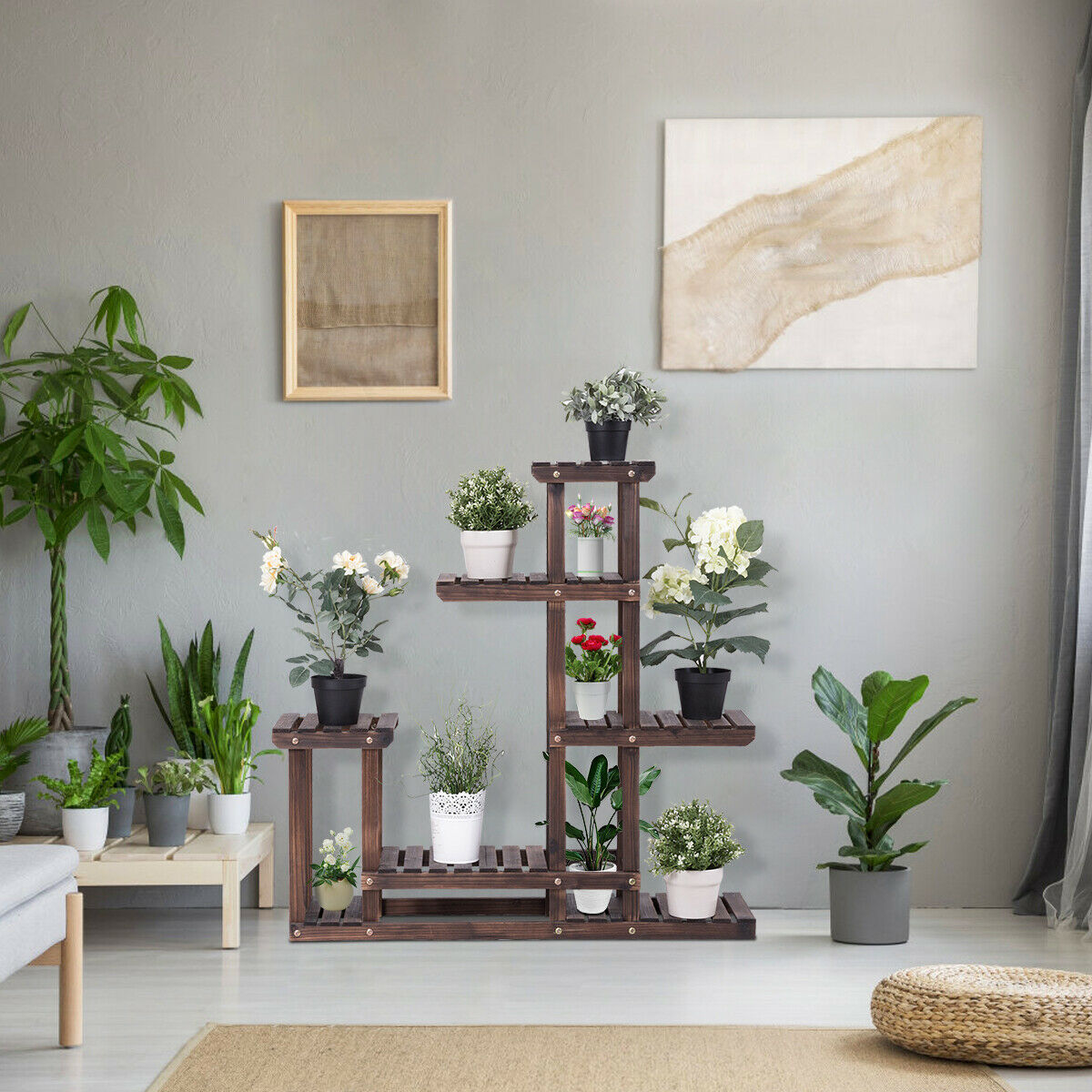 6 Tier Wooden Plant Stand