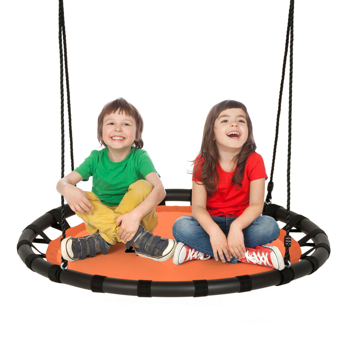 Children's Round Tree Swing-Orange