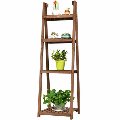 4 Tier Wooden Folding Plant Stand / Display Stand