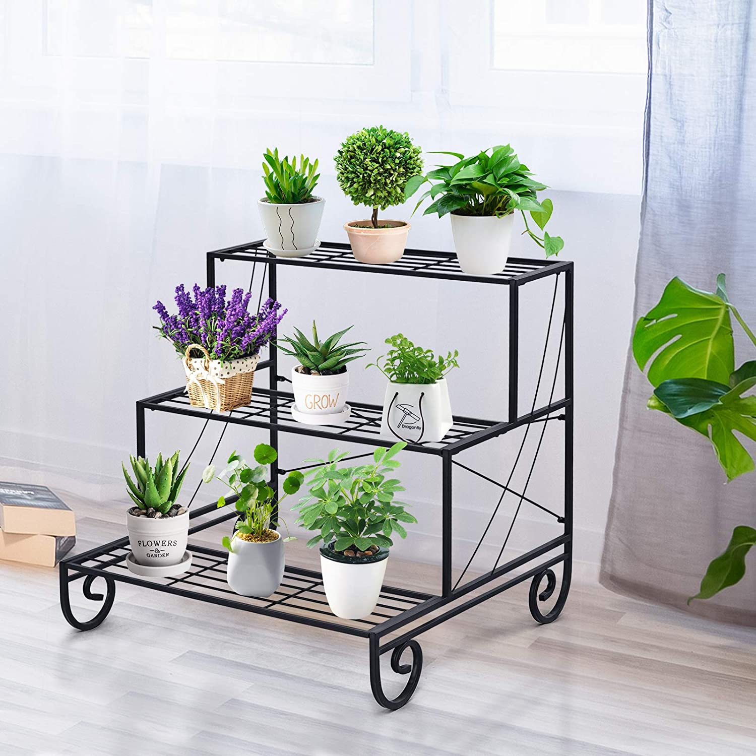 3 Tier Plant Ladder Stand Display