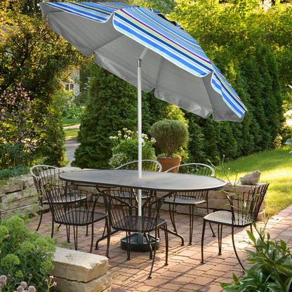 2.2M Beach UPF50+ Sunshade Shelter with Cup Holder-Blue