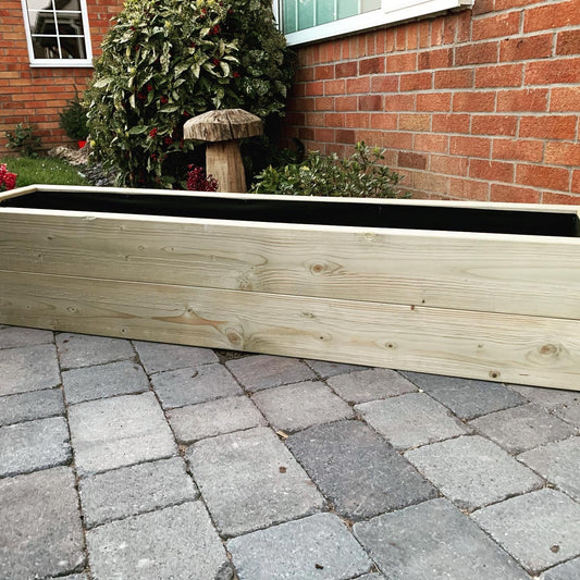 150 x 30 x 30H Garden Planters, Devonshire Planter, Wooden Planters, Wooden Trough Planters