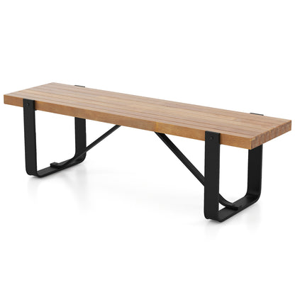 152cm Long Hallway Bench with Metal Frame 300kg Load Bearing-Natural