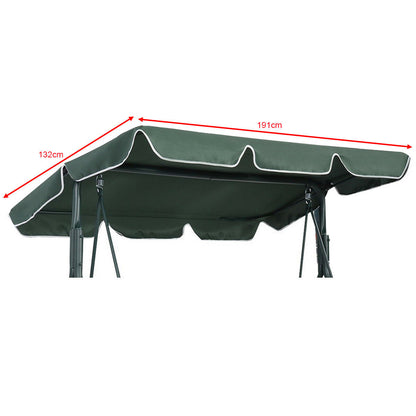 132 x 191cm Replacement Swing Canopy Cover-Green