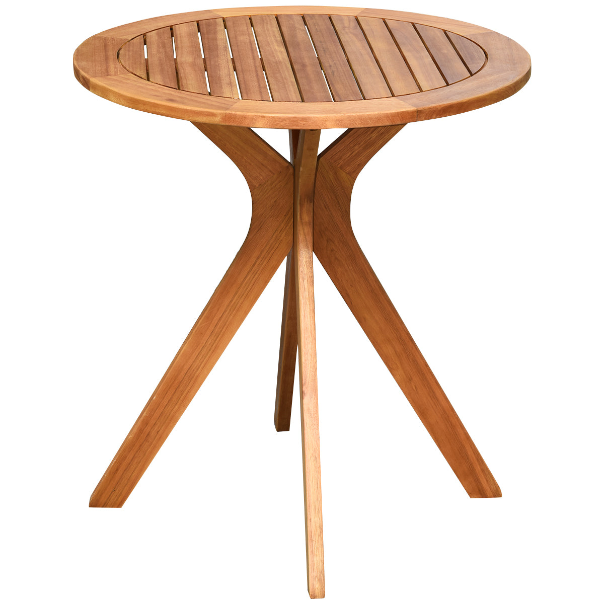 70cm Round Wooden Table with X Base