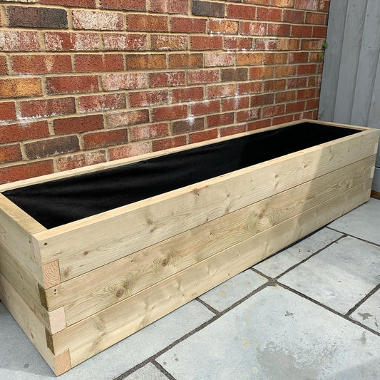 210 x 40 x 45H Garden Planters, Devonshire Planter, Wooden Planters, Wooden Trough Planters