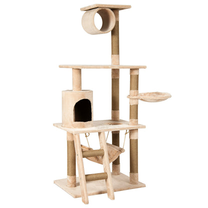 Multi-Level Cat Scratch Post Tree-Beige