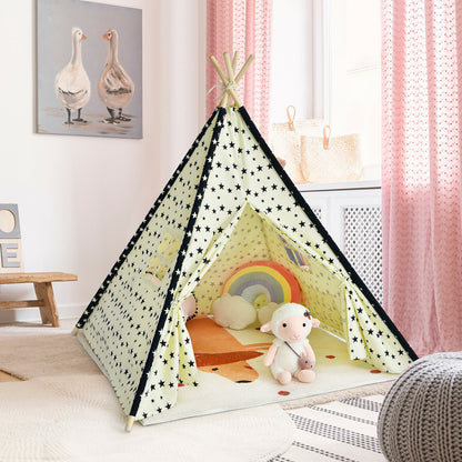 Children's Tepee Play Tent Folding Camping Wigwam Canvas Playhouse