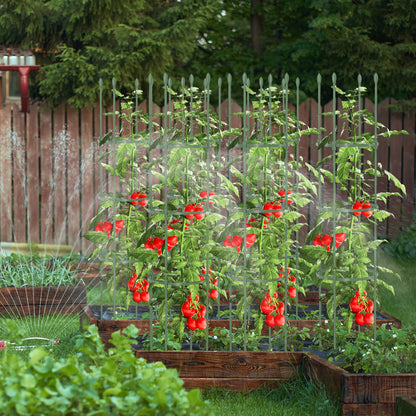 2-Pack Garden Heavy-Duty Trellis with Adjustable Height-Green