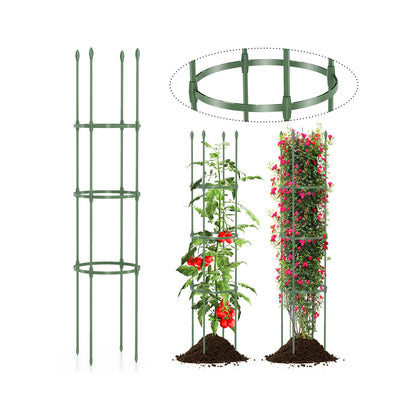 2-Pack Garden Heavy-Duty Trellis with Adjustable Height-Green