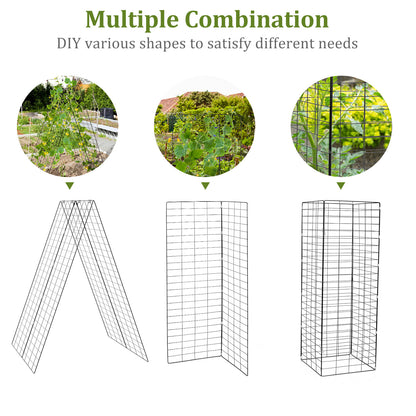 2-Pack Garden Cucumber Trellis with Accessories-Green