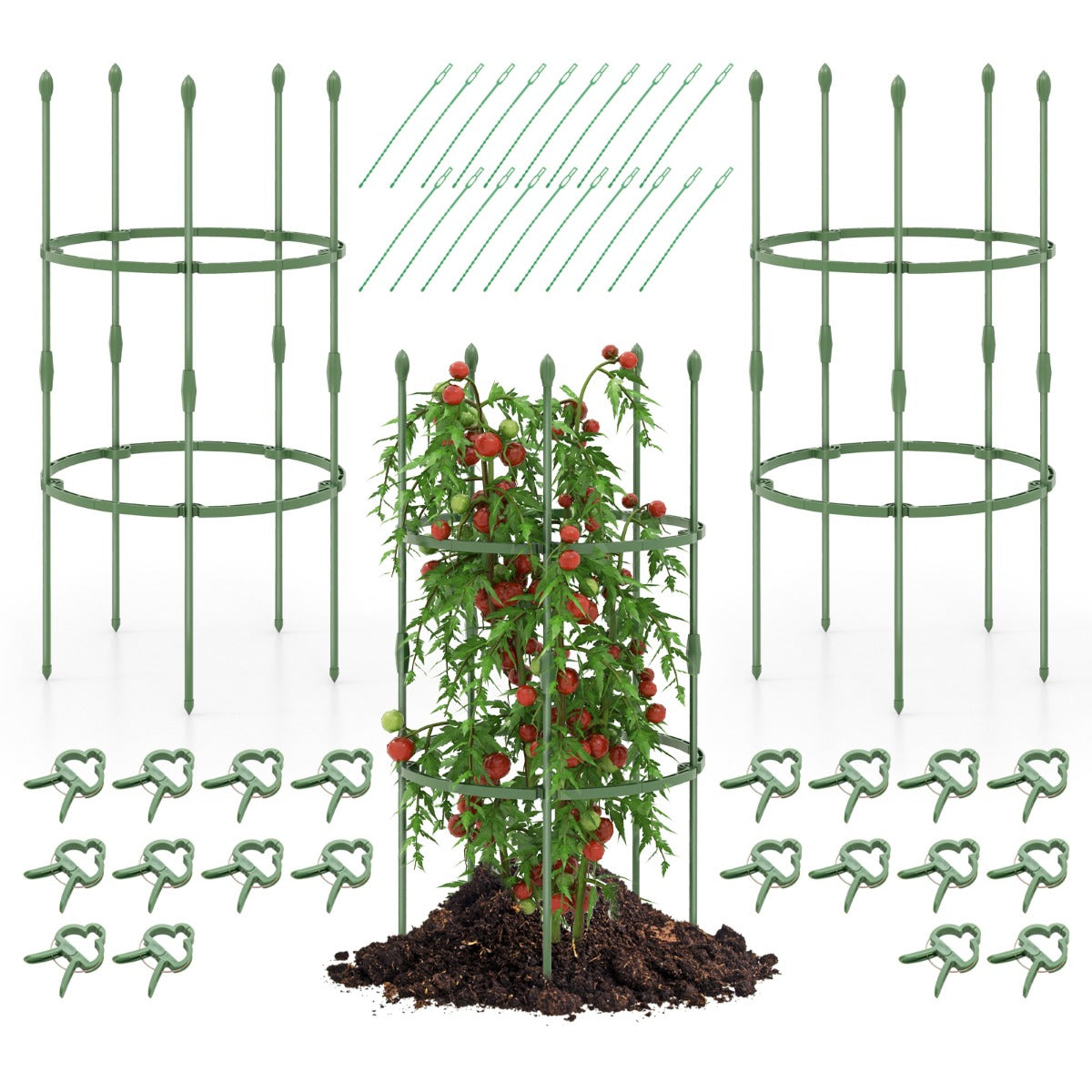 3-Pack Garden Trellis for Climbing Vines Flowers Potted Plants Vegetables Fruits-S