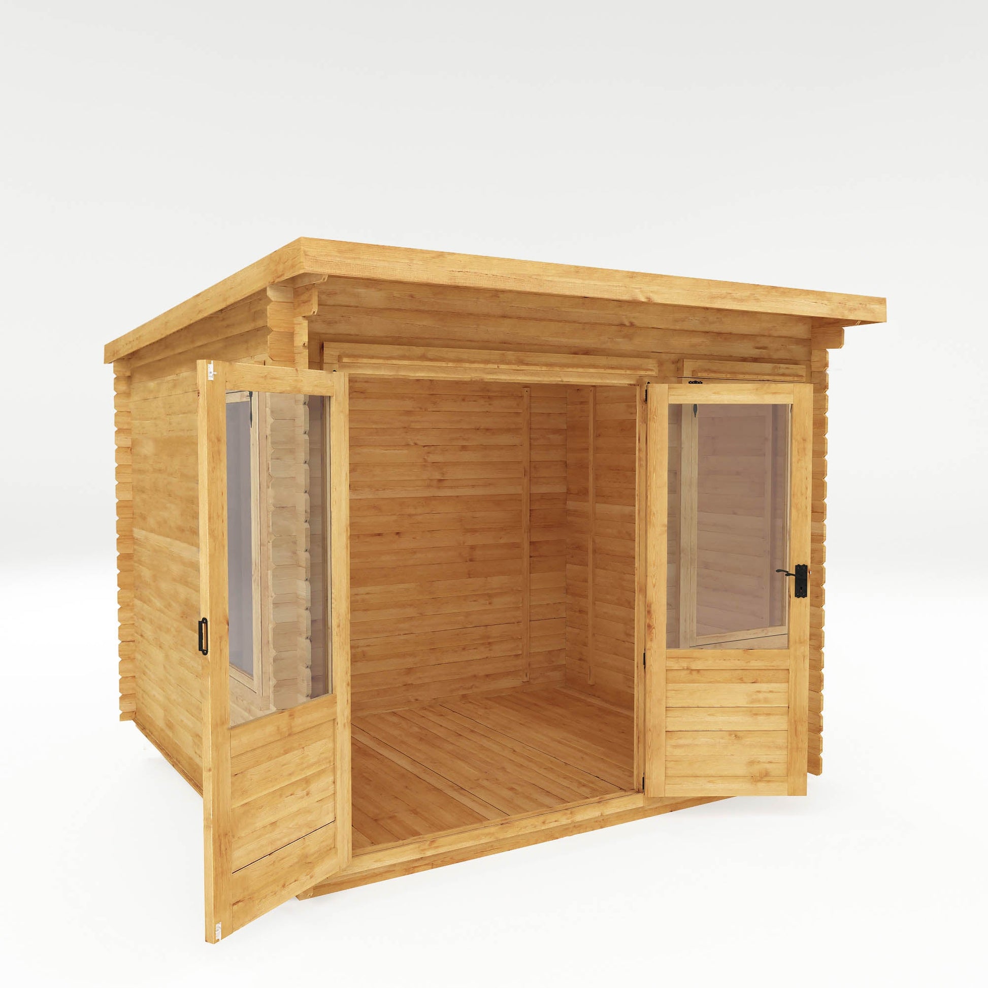 3M X 3M Pent Log Cabin - 19Mm