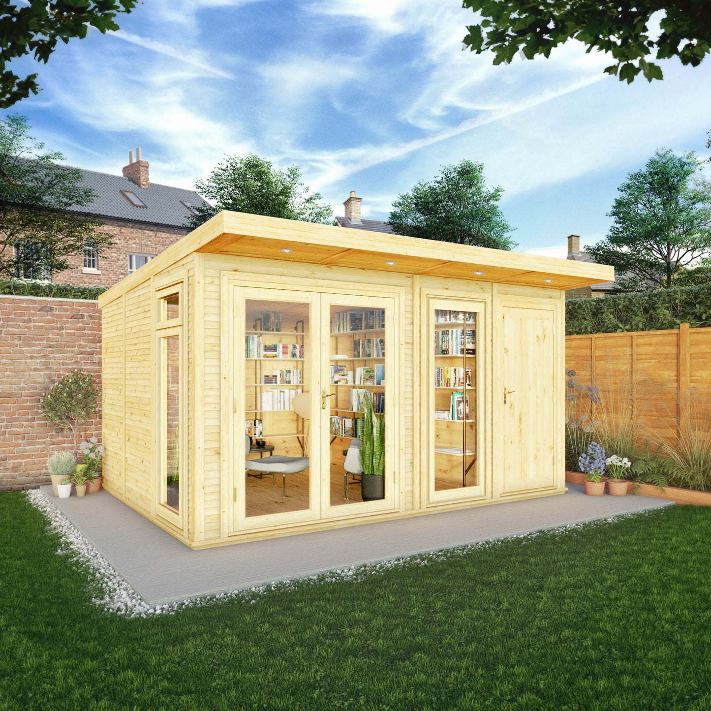 4M X 3M(D) Insulated Garden Room With Side Shed