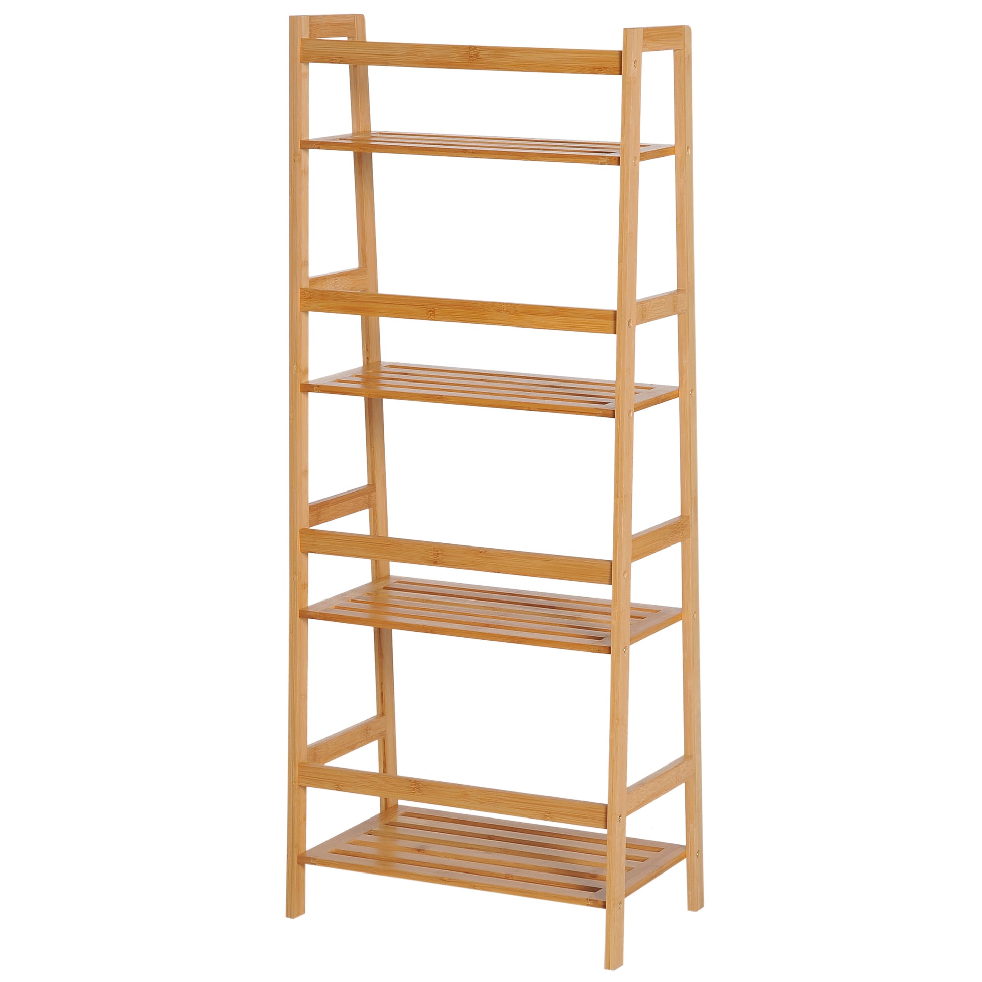 HOMCOM 4 Tier Ladder Shelf Unit Storage Unit Shelf DIY Plant Shelving Stand Holder Organiser