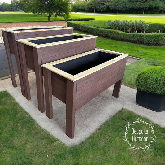 40 x 70 Garden Planter | Raised Cotswold Vegetable Trug Planter Painted | Wooden Planters | Bespokeoutdoor | Wooden Trough Planters