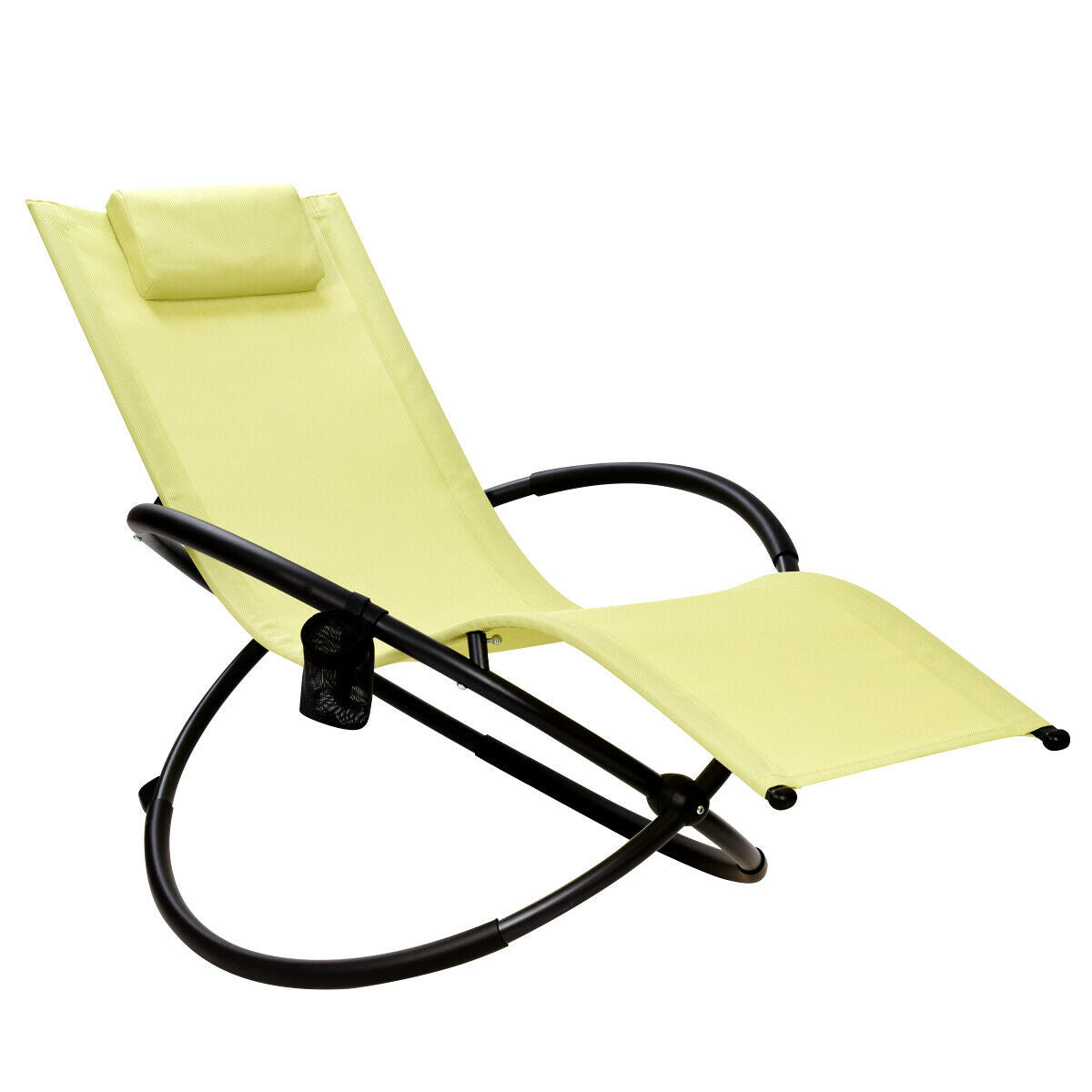 Folding Sun Lounger Rocking Chair Zero Gravity-Green