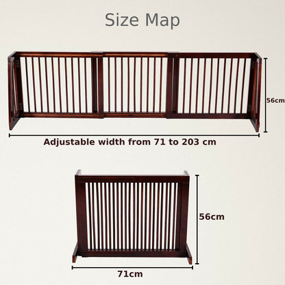 Freestanding Extending Wooden Pet Gate / Children Stair Gate