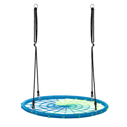 100cm Spider Web Tree Swing Round Children-Blue