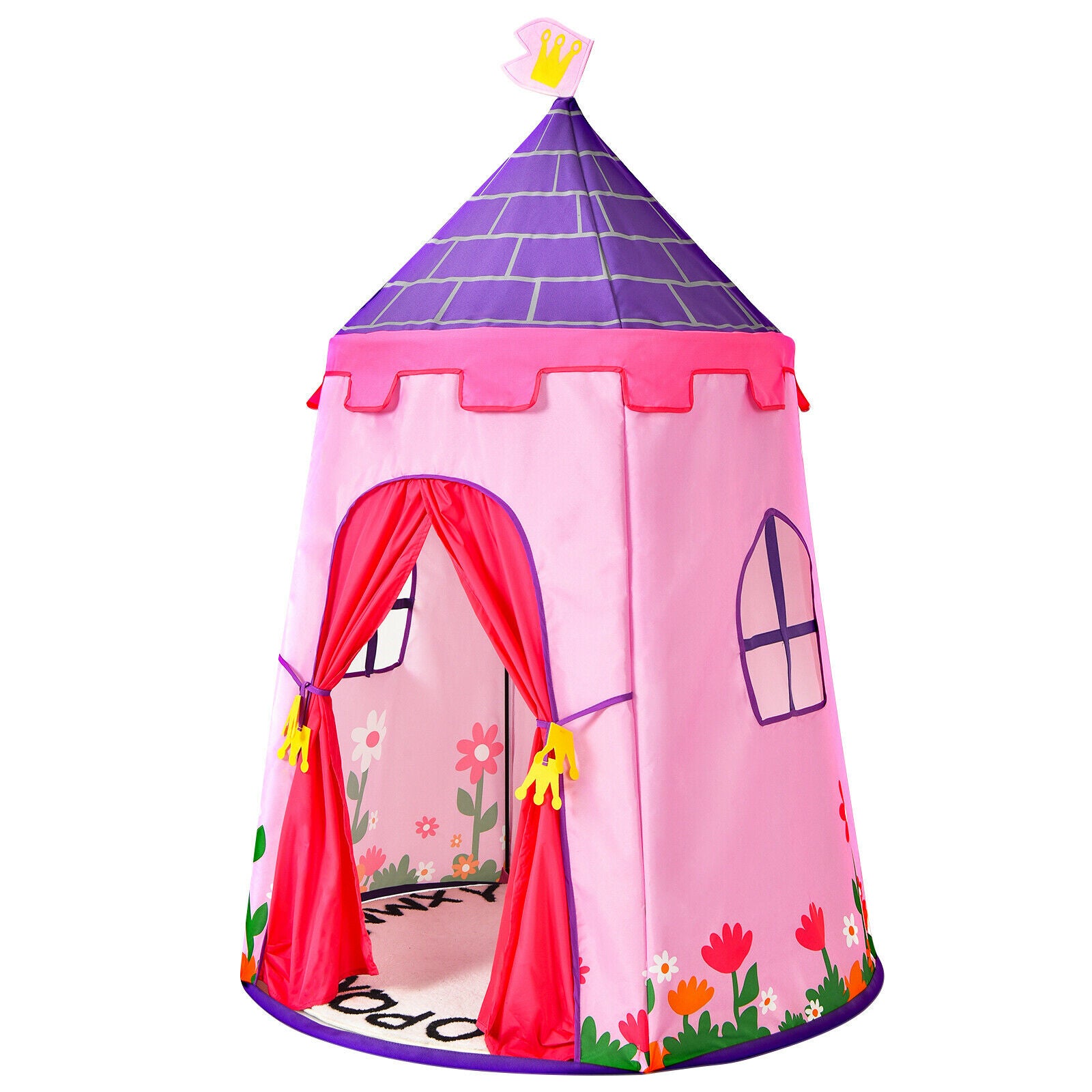 Children's Portable Playhouse Tent Oxford Fabric-Pink