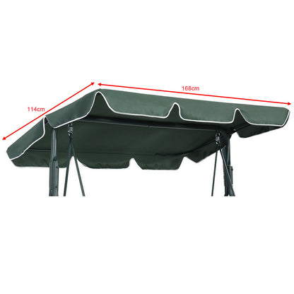 167 x 114cm Replacement Swing Canopy Cover-Green