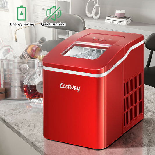 1.6L Portable Ice Maker 12kg / 24hr-Red