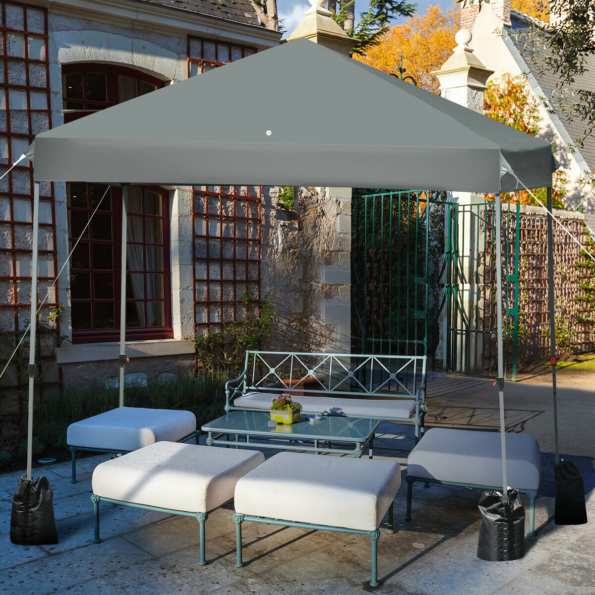 2.4 x 2.4m Pop Up Gazebo-Grey