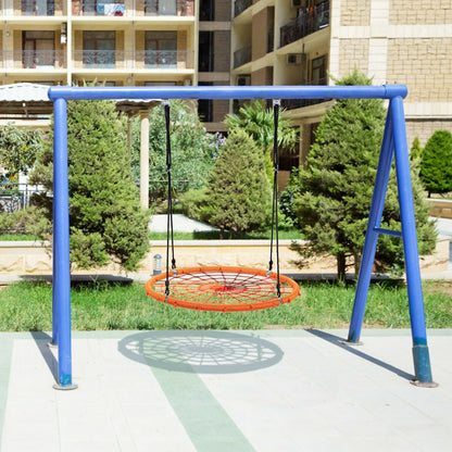 100cm Spider Web Tree Swing Round Children-Orange