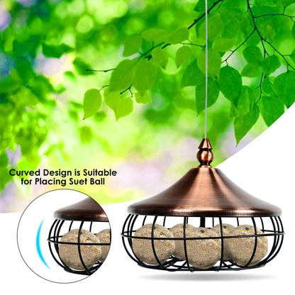 Hanging Suet Fat Ball Feeder for Wild Birds