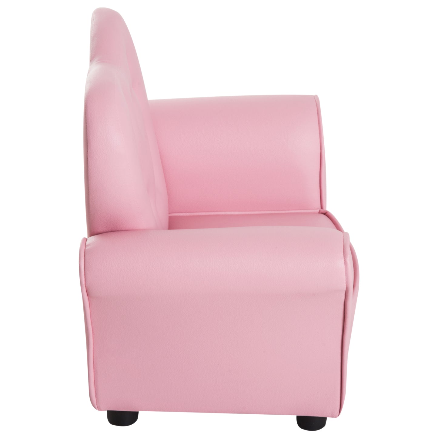 HOMCOM Kids Toddler Chair Sofa Children Armchair Seating Relax Playroom Seater Girl Princess Pink