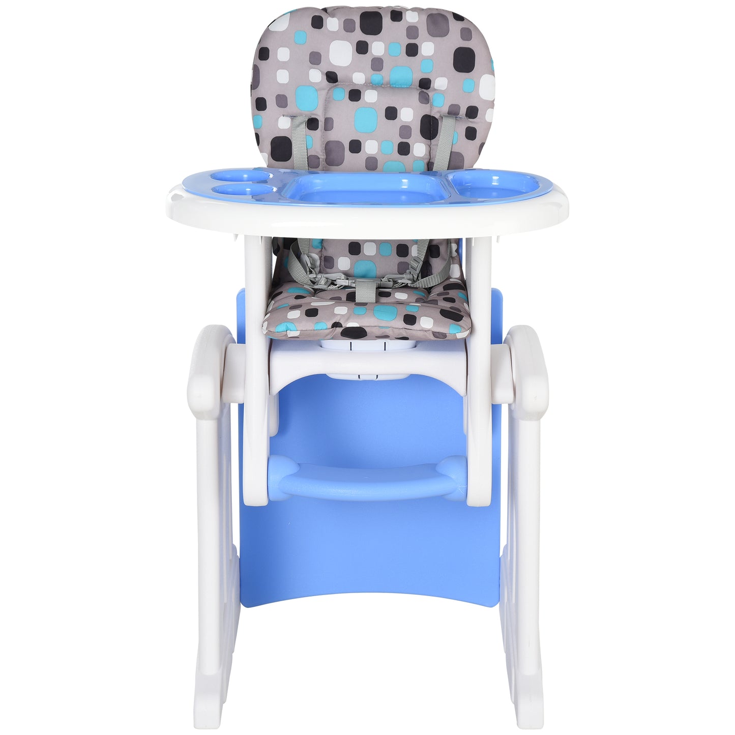 HOMCOM HDPE 3-in-1 Baby Booster High Chair Blue