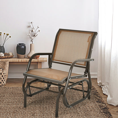 Glider Rocking Garden Chair-Brown