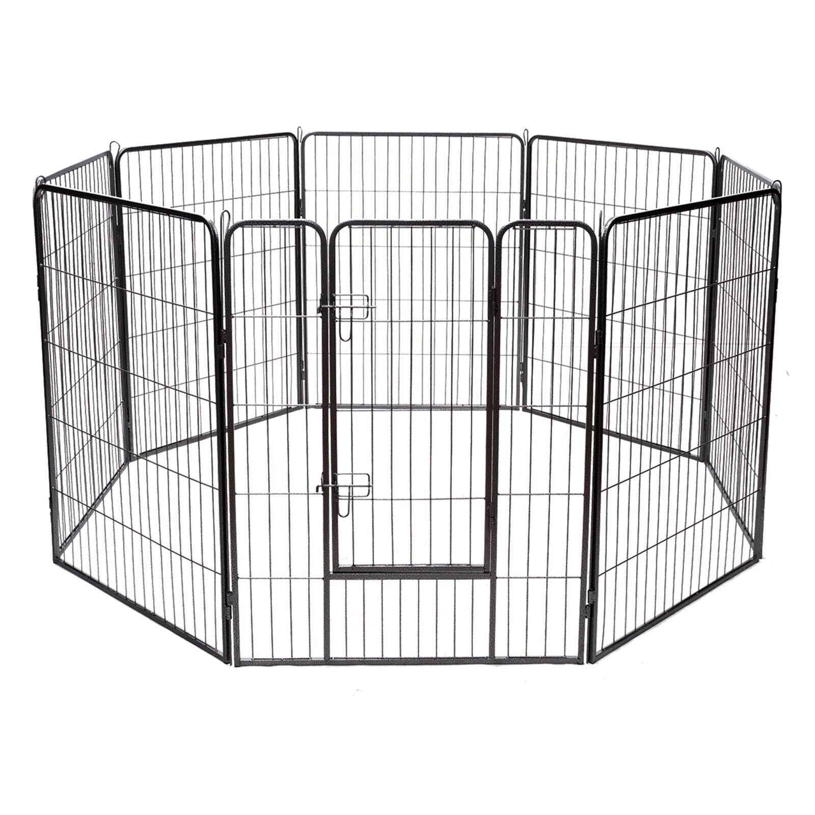 120 CM 8-Panel Height Anti-Rust Pet Playpen with Lockable Gate