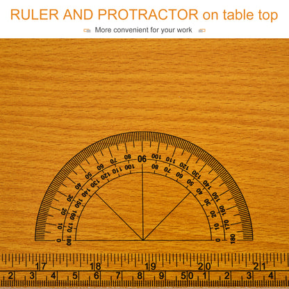 HOMCOM Foldable Garage Work Bench, Craft Table MDF Workstation, Heavy-duty Steel Frame with Ruler, Protractor