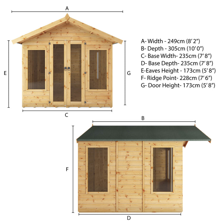 10 X 8 Premium Sussex Summerhouse