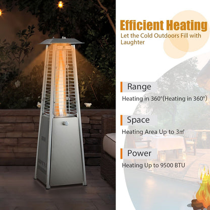 9500 BTU Portable Patio Tabletop Heater 