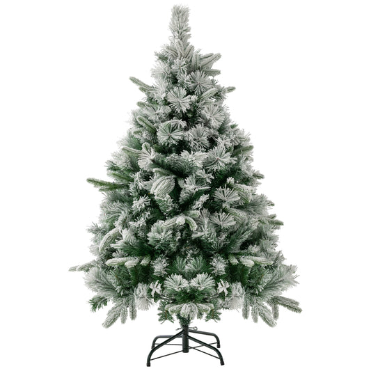 Artificial Christmas Tree with LED Lights, 8 Lighting Modes and Foldable Metal Stand-4.5 ft