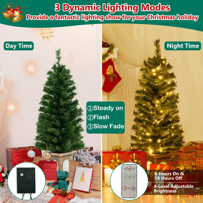 120CM Christmas Entrance Tree with 160 Branch Tips and 100 LED Lights