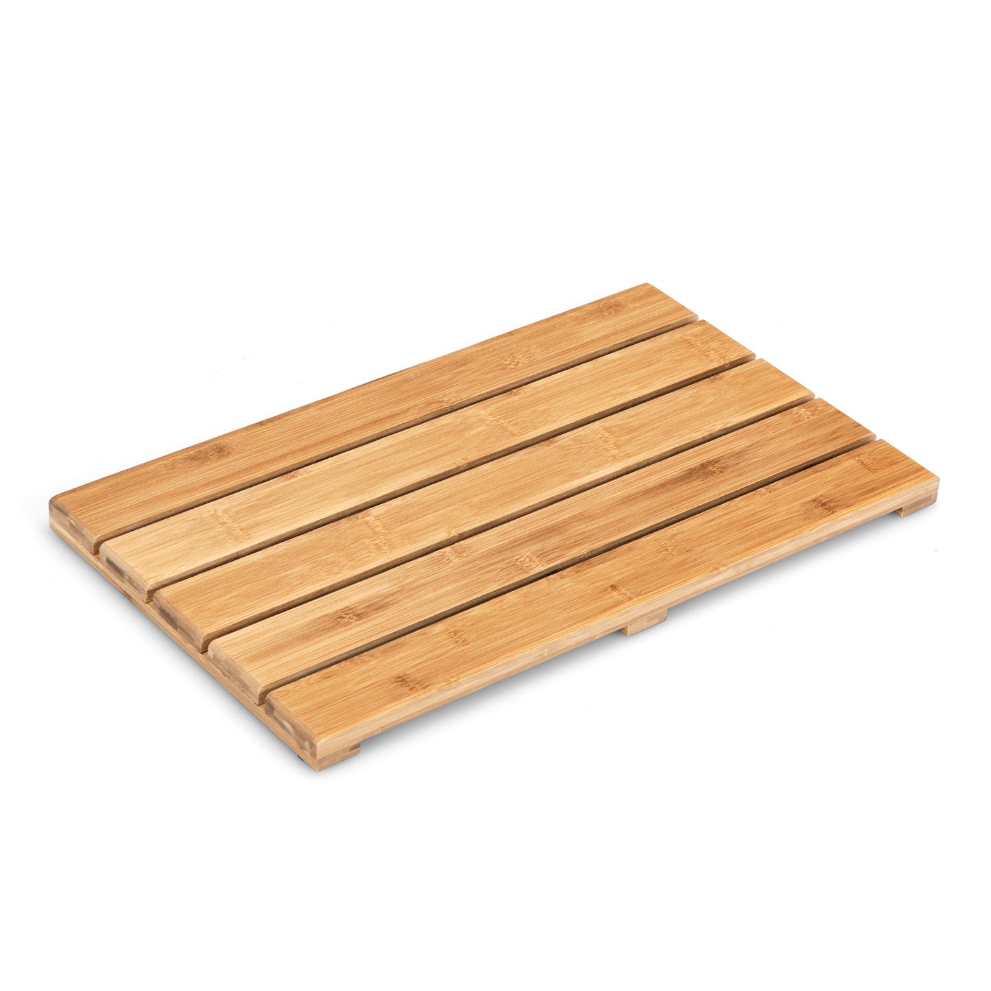 Bamboo Bath Floor Mat with Non-Slip Feet for Bathroom Spa Swimming Pool