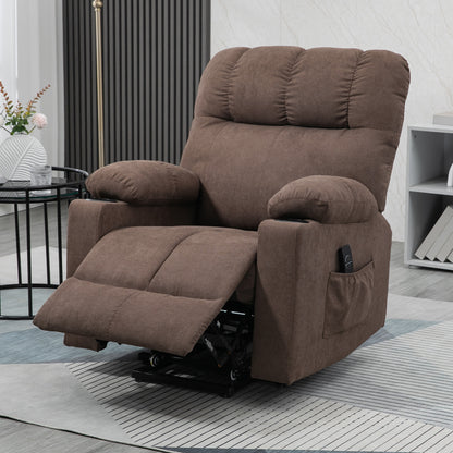 HOMCOM Electric Riser and Recliner Chair for Elderly, Power Lift Recliner Chair with Remote Control, Dark Brown