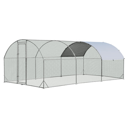 Chicken Coop with Waterproof and Sun-protective Cover for Backyard, Farm-L