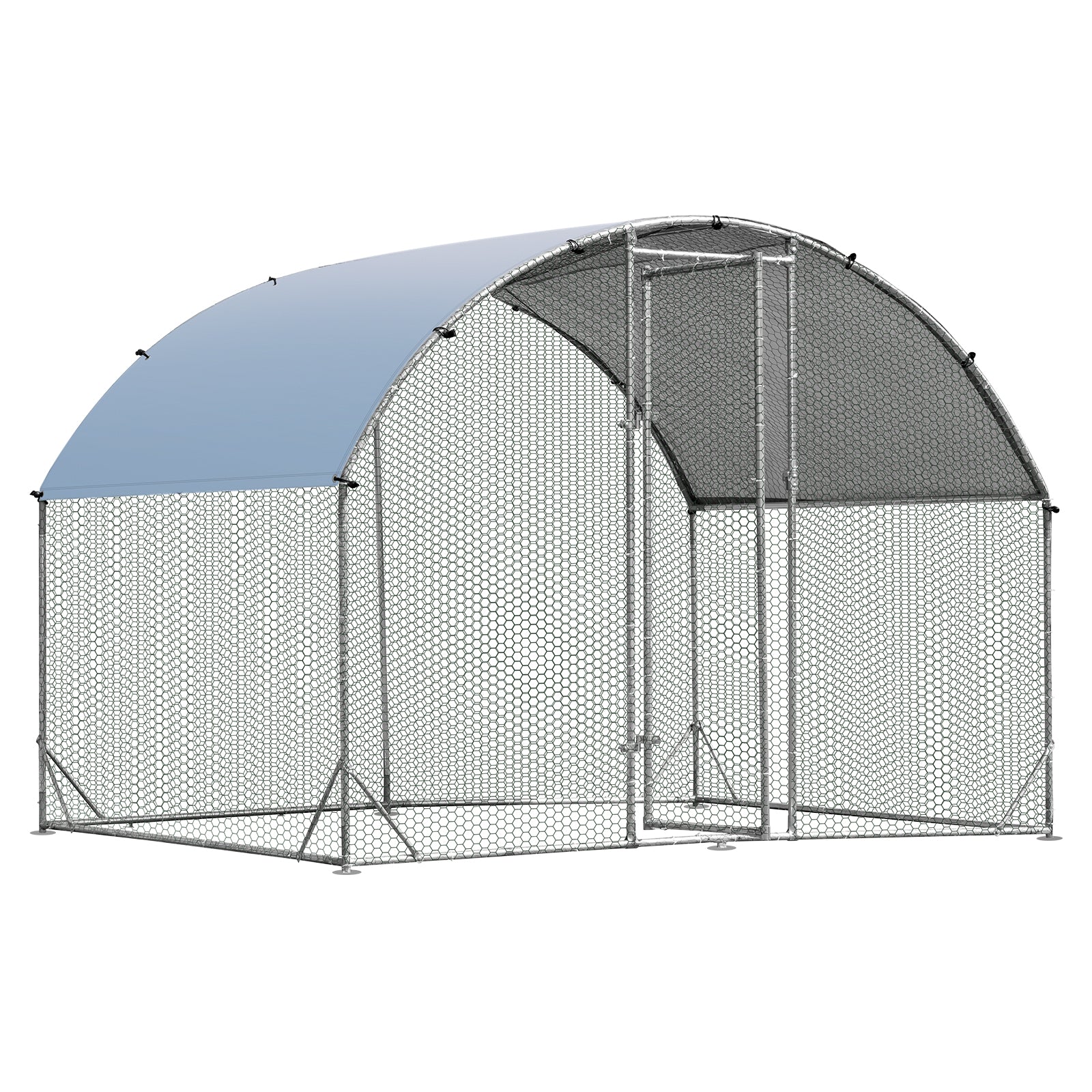 Chicken Coop with Waterproof and Sun-protective Cover for Backyard, Farm-S