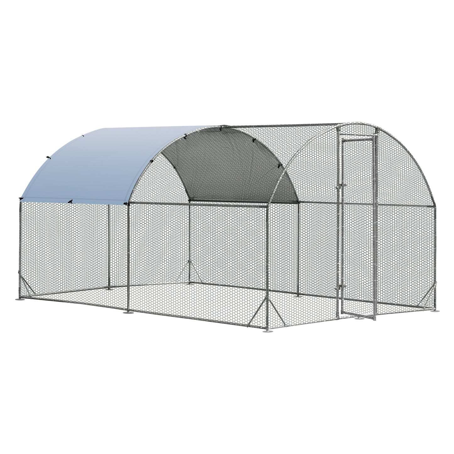 Chicken Coop with Waterproof and Sun-protective Cover for Backyard, Farm-M