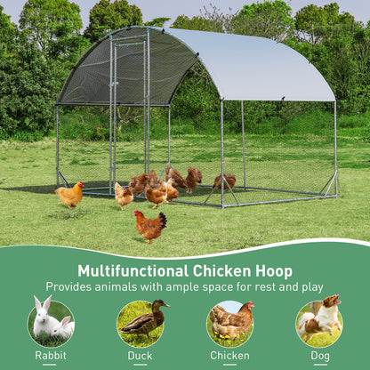 Chicken Coop with Waterproof and Sun-protective Cover for Backyard, Farm-S