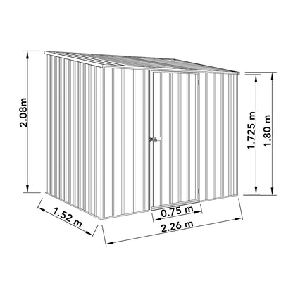 Absco Space Saver 2.26M X 1.52M - (Zinc)