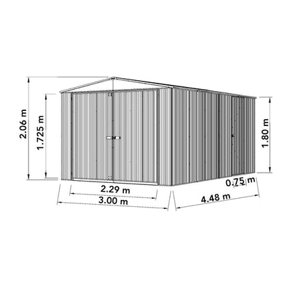 Absco Utility Workshop 3M X 4.48M (Pale Eucalyptus)