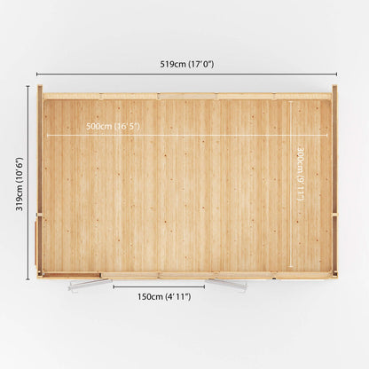 Sherwood Edwinstowe 5M X 3M Insulated Garden Room - (Upvc Windows & Doors) - White